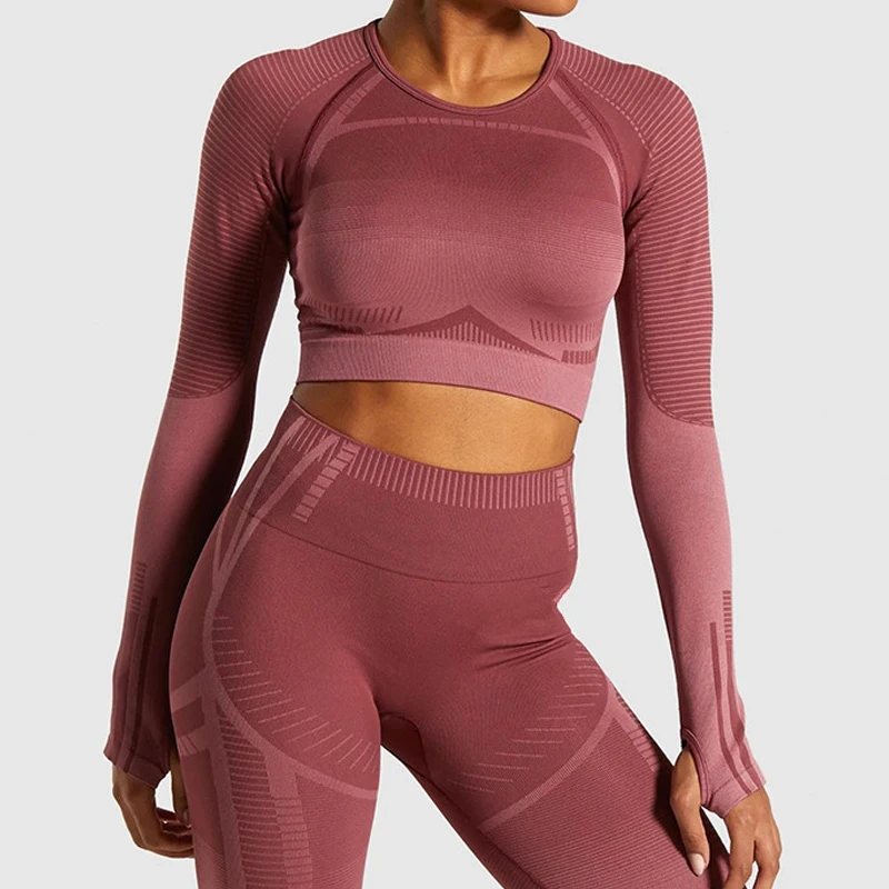 2 Piece Set Geo Seamless Yoga Sets Women Long Sleeve Sports Set Sports High Waist Yoga Pants Wear for Women Gym Clothes
2 Piece Set Geo Seamless Yoga Sets Women Long Sleeve Sports Set Sports High Waist Yoga Pants Wear for Women Gym Clothes