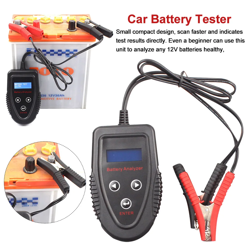 Car Battery Tester Portable Automotive ABS Test Tool Home Universal Bad Cell Professional Digital Analyzer 12V 20-120 CCA 220AH
Car Battery Tester Portable Automotive ABS Test Tool Home Universal Bad Cell Professional Digital Analyzer 12V 20-120 CCA 220AH