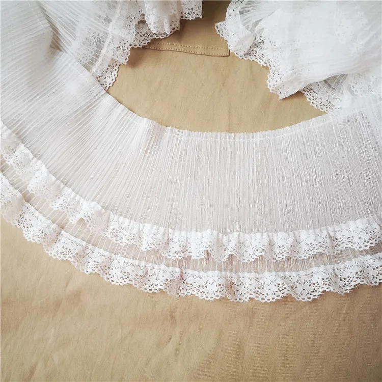 15Cm Exquisite White Lace Fabric Diy Apparel Sewing Creation Lace Trimming Ribbon Wedding Pleated Lace Decoration Accessories
15Cm Exquisite White Lace Fabric Diy Apparel Sewing Creation Lace Trimming Ribbon Wedding Pleated Lace Decoration Accessories