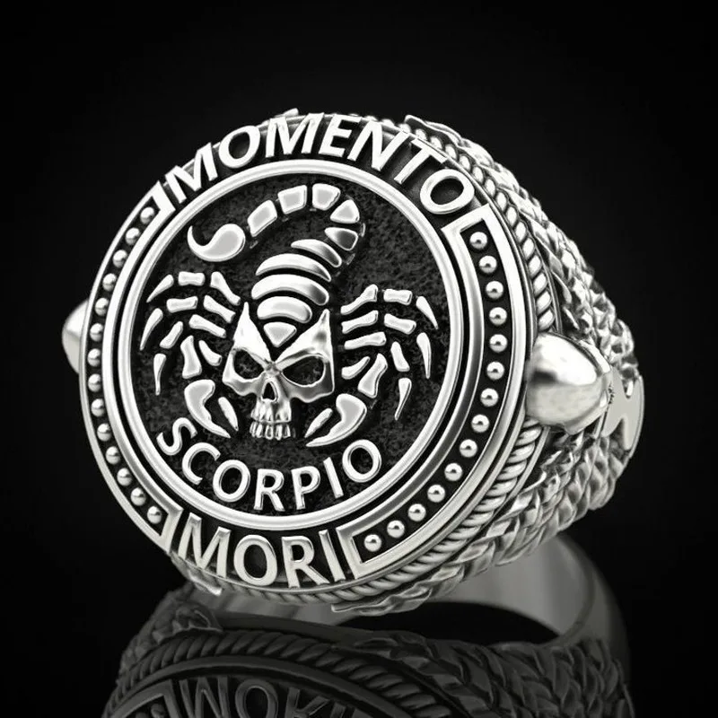 Men's Vintage Punk 925 Thai Silver Scorpion Skull Ring Party Gift Jewelry Ring Wholesale
Men's Vintage Punk 925 Thai Silver Scorpion Skull Ring Party Gift Jewelry Ring Wholesale
