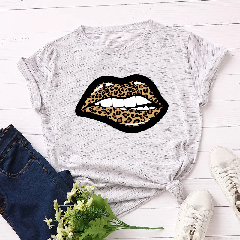 Sexy Leopard Lips Graphic T Shirts Oversized Short Sleeve Streetwear Female Tees Tops Summer Cotton Short Sleeves Tshirts
Sexy Leopard Lips Graphic T Shirts Oversized Short Sleeve Streetwear Female Tees Tops Summer Cotton Short Sleeves Tshirts