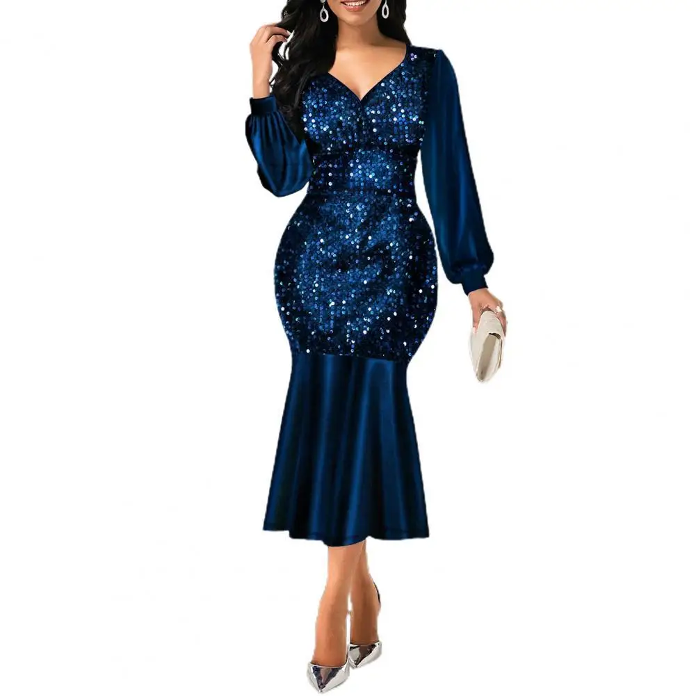 Formal Bodycon Dresses for Women 2021 Fishtail Sequin V Neck Shiny Long Sleeve Patchwork Party Midi Dress Set Wedding Vestidos
Formal Bodycon Dresses for Women 2021 Fishtail Sequin V Neck Shiny Long Sleeve Patchwork Party Midi Dress Set Wedding Vestidos