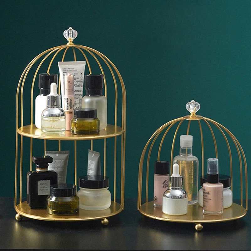 Modern Wrought Iron Bird Cage Cosmetics Storage Rack Dressing Table Skin Care Products Lipstick Perfume Storage Box Accessories
Modern Wrought Iron Bird Cage Cosmetics Storage Rack Dressing Table Skin Care Products Lipstick Perfume Storage Box Accessories