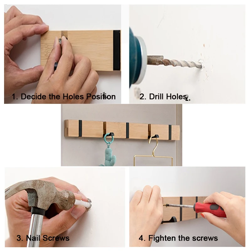Foldable Bamboo Metal Hook Wall Hanger Clothes Storage Coat Hooks Rack Bathroom Towel Key Hat Bag Wall Mounted Hook Home Decor
Foldable Bamboo Metal Hook Wall Hanger Clothes Storage Coat Hooks Rack Bathroom Towel Key Hat Bag Wall Mounted Hook Home Decor