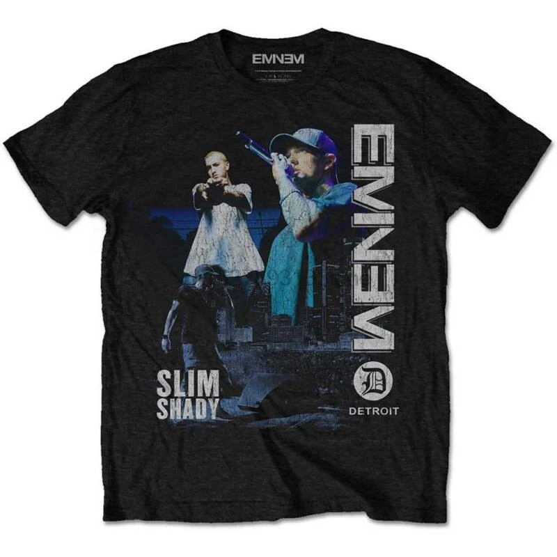 Эминем Live Stage Photo Slim Shady Rap Футболка Мужская Унисекс|Мужские футболки| |