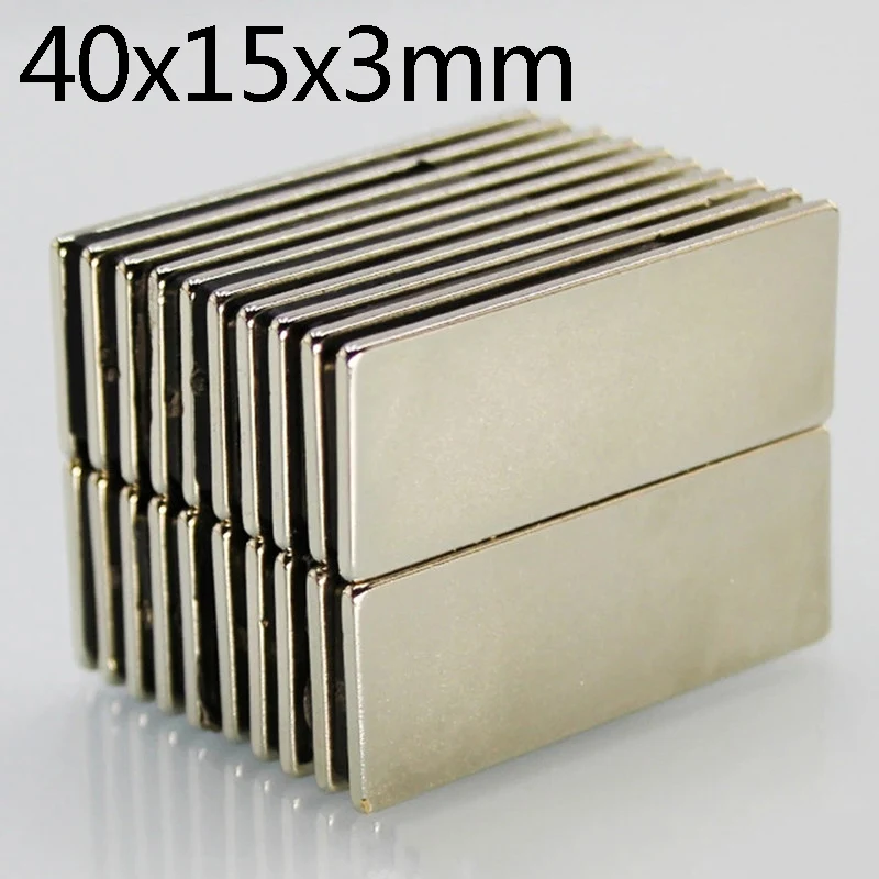 

5/10/20/30/50/100pcs 40x15x3 mm Powerful Magnets 40mmX15mm N35 Block Strong Neodymium Magnet 40*15*3mm Permanent NdFeB Magnetic