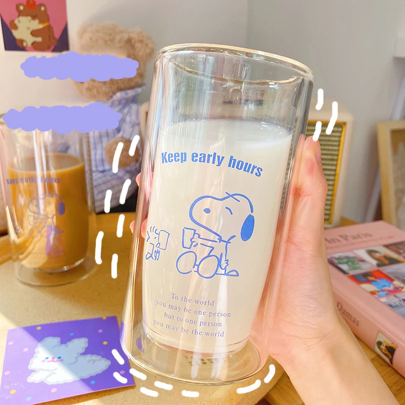 350ml Cute Double Layer Glass Cups Transparent Heat-resistant Coffee Mug Tea Milk Fruit Juice Cup Simple Home Office Water Cups
350ml Cute Double Layer Glass Cups Transparent Heat-resistant Coffee Mug Tea Milk Fruit Juice Cup Simple Home Office Water Cups