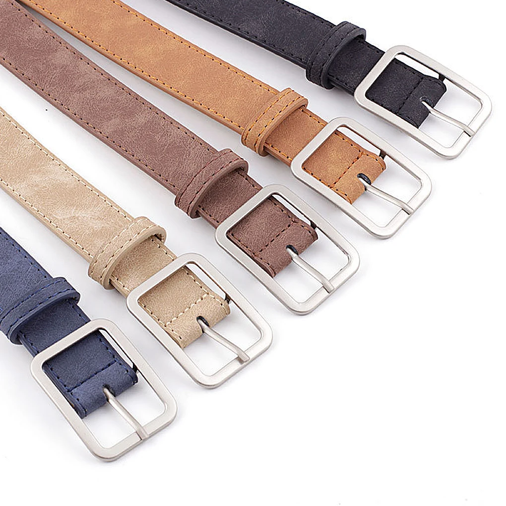 Women Waist Strap Belt Black Brown High Quality Leather Metal Buckle Square Belts Ladies Female Belts for Jeans 2.8cm Wide
Women Waist Strap Belt Black Brown High Quality Leather Metal Buckle Square Belts Ladies Female Belts for Jeans 2.8cm Wide