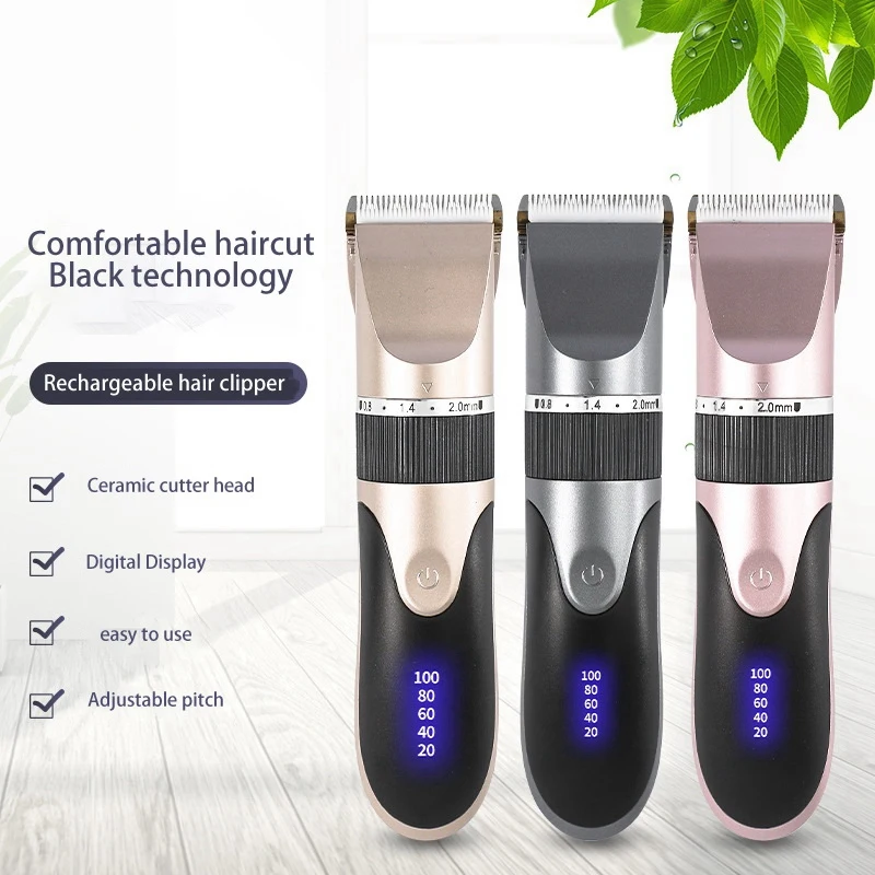 Digital Display Hair Clipper Electric Hair Trimmer Cordless Shaver Trimmer Men Barber Hair Cutting Machine 
Digital Display Hair Clipper Electric Hair Trimmer Cordless Shaver Trimmer Men Barber Hair Cutting Machine
