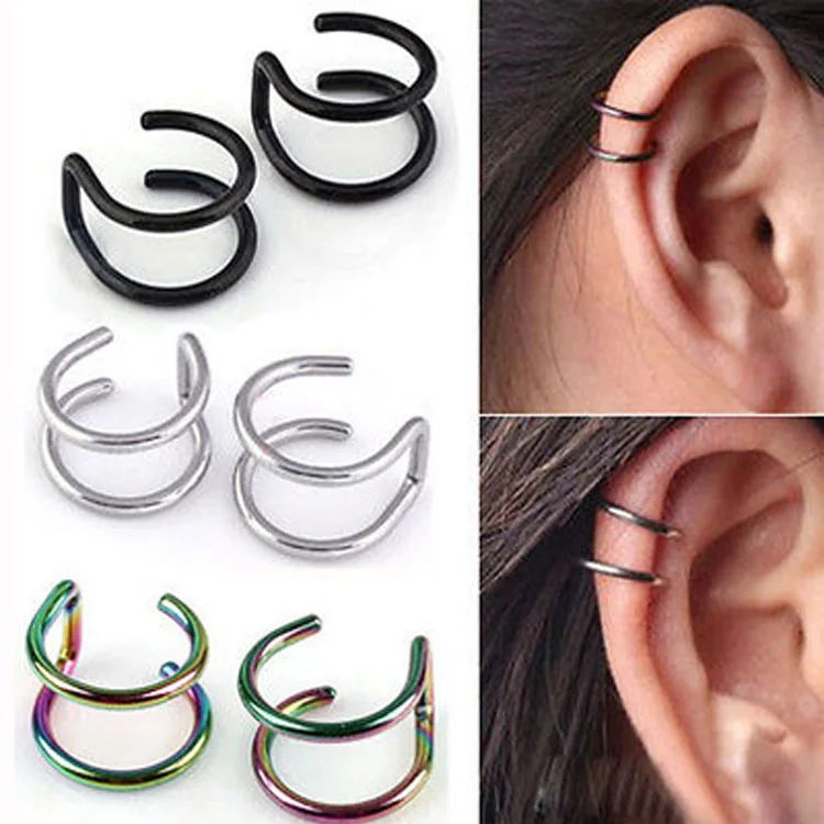 No pierced ear clip simple personality stainless steel double C cartilage earrings titanium steel U-shaped double ring
No pierced ear clip simple personality stainless steel double C cartilage earrings titanium steel U-shaped double ring