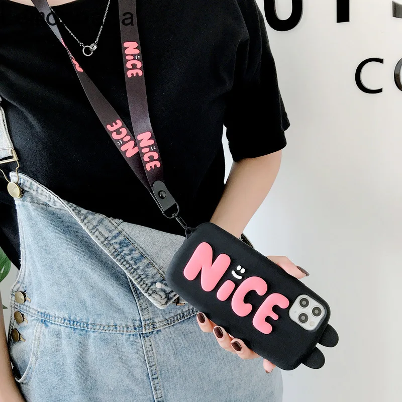 Cartoon Phone Case with Strap for IPhone 12 11 Pro Max Soft Silicone Phone Case for IPhone 6 7 8 Plus X Xr Xs Max Se Back Cover
Cartoon Phone Case with Strap for IPhone 12 11 Pro Max Soft Silicone Phone Case for IPhone 6 7 8 Plus X Xr Xs Max Se Back Cover