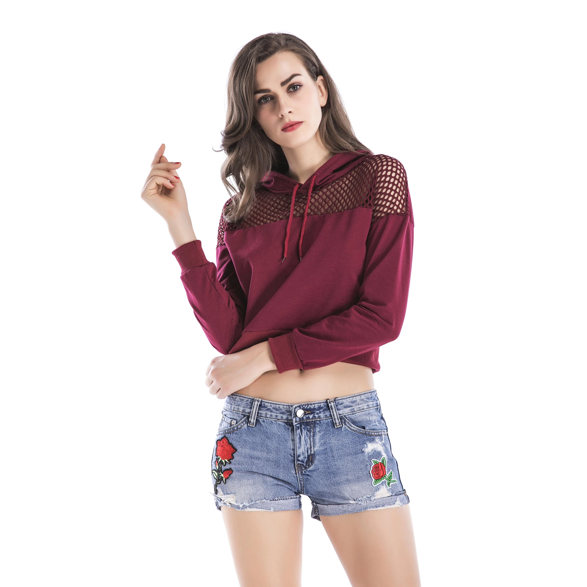 Y2k long sleeve solid color mesh design loose short bottoming Hoodies 2022 spring and autumn new casual upper garment top women
Y2k long sleeve solid color mesh design loose short bottoming Hoodies 2022 spring and autumn new casual upper garment top women
