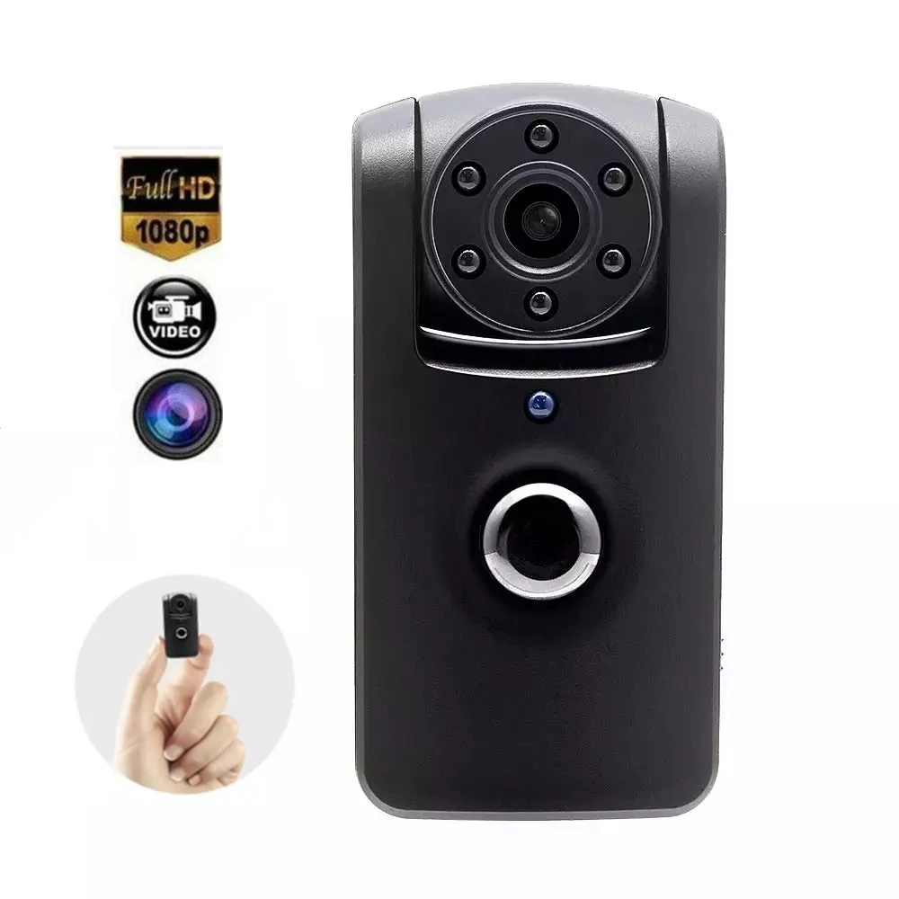 

Mini HD Video Camera 180° Lens Video Recorder Infrared Night Vision Motion Detection Loop Recording 1080P Micro Camera Camcorder