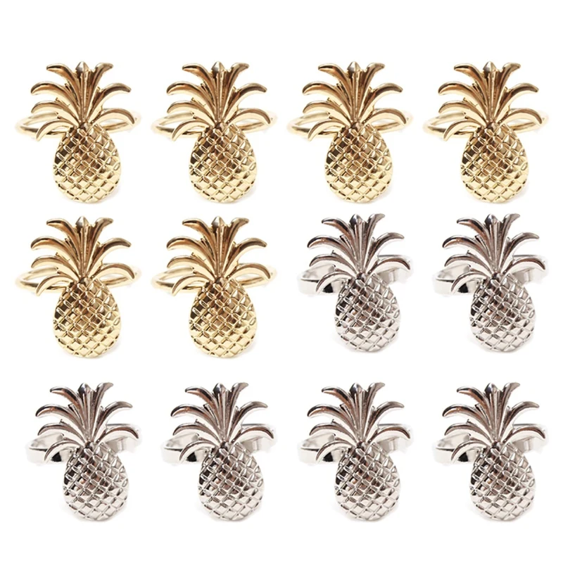 12Pcs Pineapple Napkin Ring Metal Plating Napkin Ring Ring Stand for Christmas Wedding Holiday Party Table Decoration
12Pcs Pineapple Napkin Ring Metal Plating Napkin Ring Ring Stand for Christmas Wedding Holiday Party Table Decoration