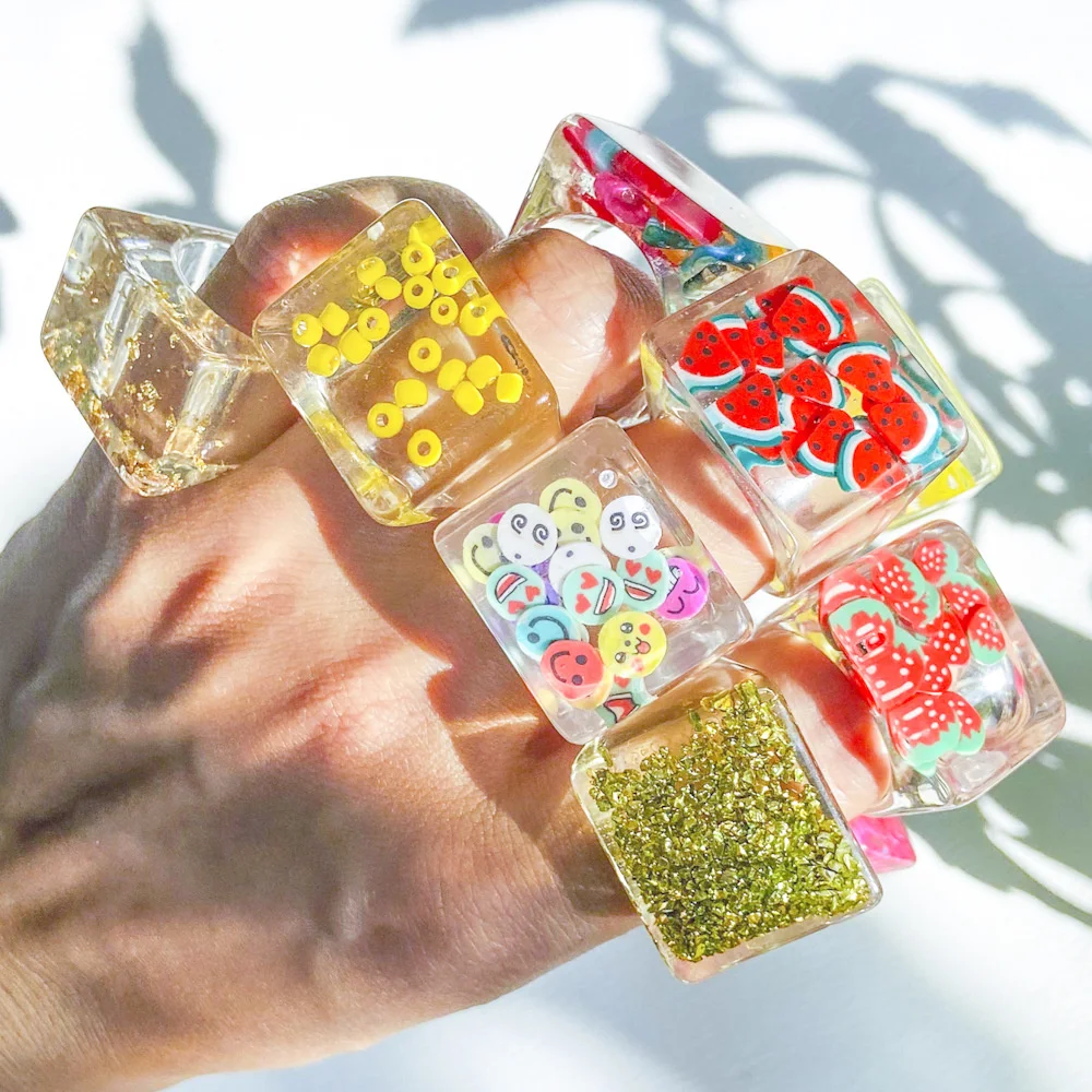 2021 New Transparent Resin Acrylic Women's Ring Colourful Geometric Square Rings Set For Women Jewelry Party Gifts
2021 New Transparent Resin Acrylic Women's Ring Colourful Geometric Square Rings Set For Women Jewelry Party Gifts