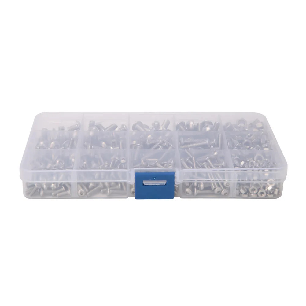 500Pcs 304 Stainless Steel Hex Socket Bolt and Nut M3/M4/M5 Set for Multiple Purpose
500Pcs 304 Stainless Steel Hex Socket Bolt and Nut M3/M4/M5 Set for Multiple Purpose