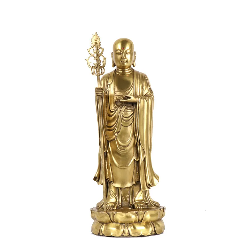 LAOJUNLU Bronze Ksitigarbha Bodhisattva Pure, Standing Ksitigarbha Bodhisattva No. 1 is 14 cm long, 14 cm wide and 38 cm high.
LAOJUNLU Bronze Ksitigarbha Bodhisattva Pure, Standing Ksitigarbha Bodhisattva No. 1 is 14 cm long, 14 cm wide and 38 cm high.