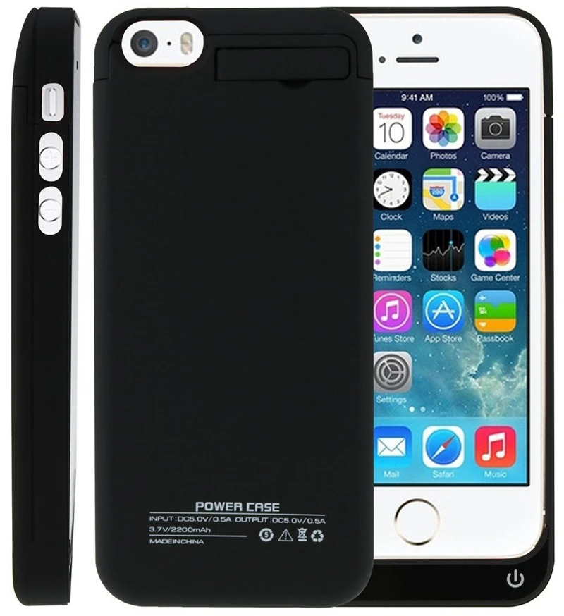 4200mAh Battery Case For iPhone 5 5S SE Power Bank Charging Case For iPhone Mobile Phone Cover Case External Battery with Stand
4200mAh Battery Case For iPhone 5 5S SE Power Bank Charging Case For iPhone Mobile Phone Cover Case External Battery with Stand