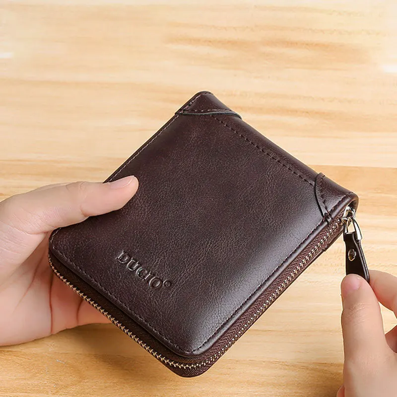 Men Wallet Zipper Card Holder Bag Luxury Purse Money Coins Organizer Clutch Business Vintage Murse Short Hight Quality Leather
Men Wallet Zipper Card Holder Bag Luxury Purse Money Coins Organizer Clutch Business Vintage Murse Short Hight Quality Leather