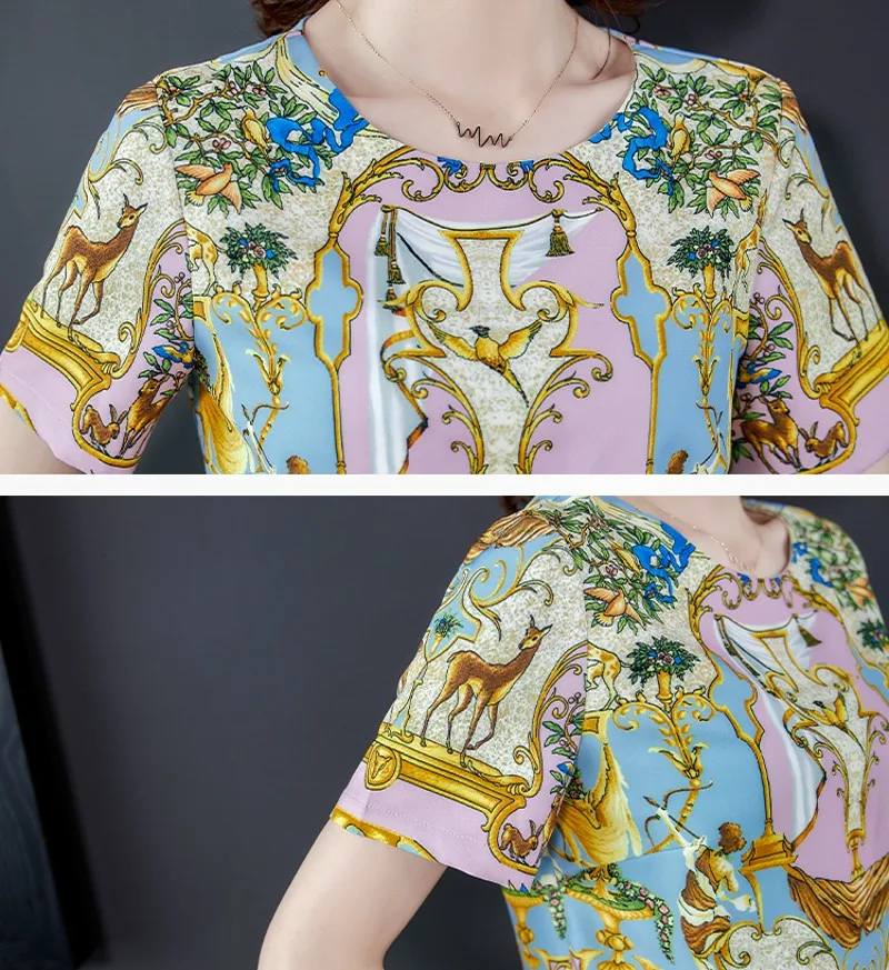 2021 summer Fashion Casual women short Sleeve Retro Pattern Print O neck Tops+ Pants 2 Piece Sets
2021 summer Fashion Casual women short Sleeve Retro Pattern Print O neck Tops+ Pants 2 Piece Sets