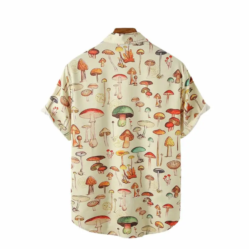 Cofekate Men's Shirt Fashion Casual Mushroom-Printed Blouses Holiday Beach Buttons Outdoor Men Shirts Summer
Cofekate Men's Shirt Fashion Casual Mushroom-Printed Blouses Holiday Beach Buttons Outdoor Men Shirts Summer