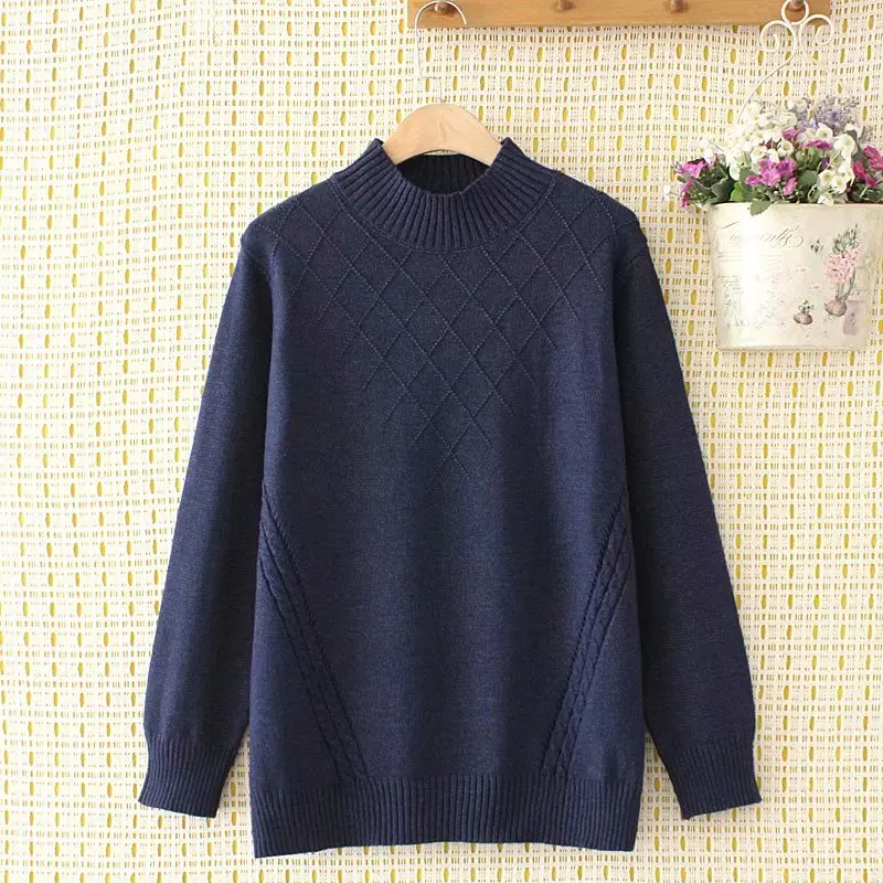 Plus size solid black navy khaki women loose Plaid knitted sweaters 2021 new autumn winter casual lady sweater female pullovers 
Plus size solid black navy khaki women loose Plaid knitted sweaters 2021 new autumn winter casual lady sweater female pullovers