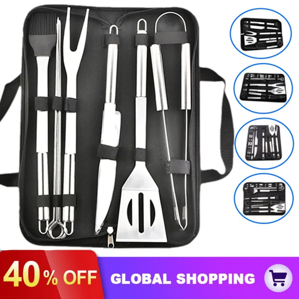 Stainless Steel BBQ Tools Set 3/9/20Pcs Barbecue Grilling Accessories Utensil for Outdoor Camping Cooking Tools Kit BBQ Utensils
Stainless Steel BBQ Tools Set 3/9/20Pcs Barbecue Grilling Accessories Utensil for Outdoor Camping Cooking Tools Kit BBQ Utensils