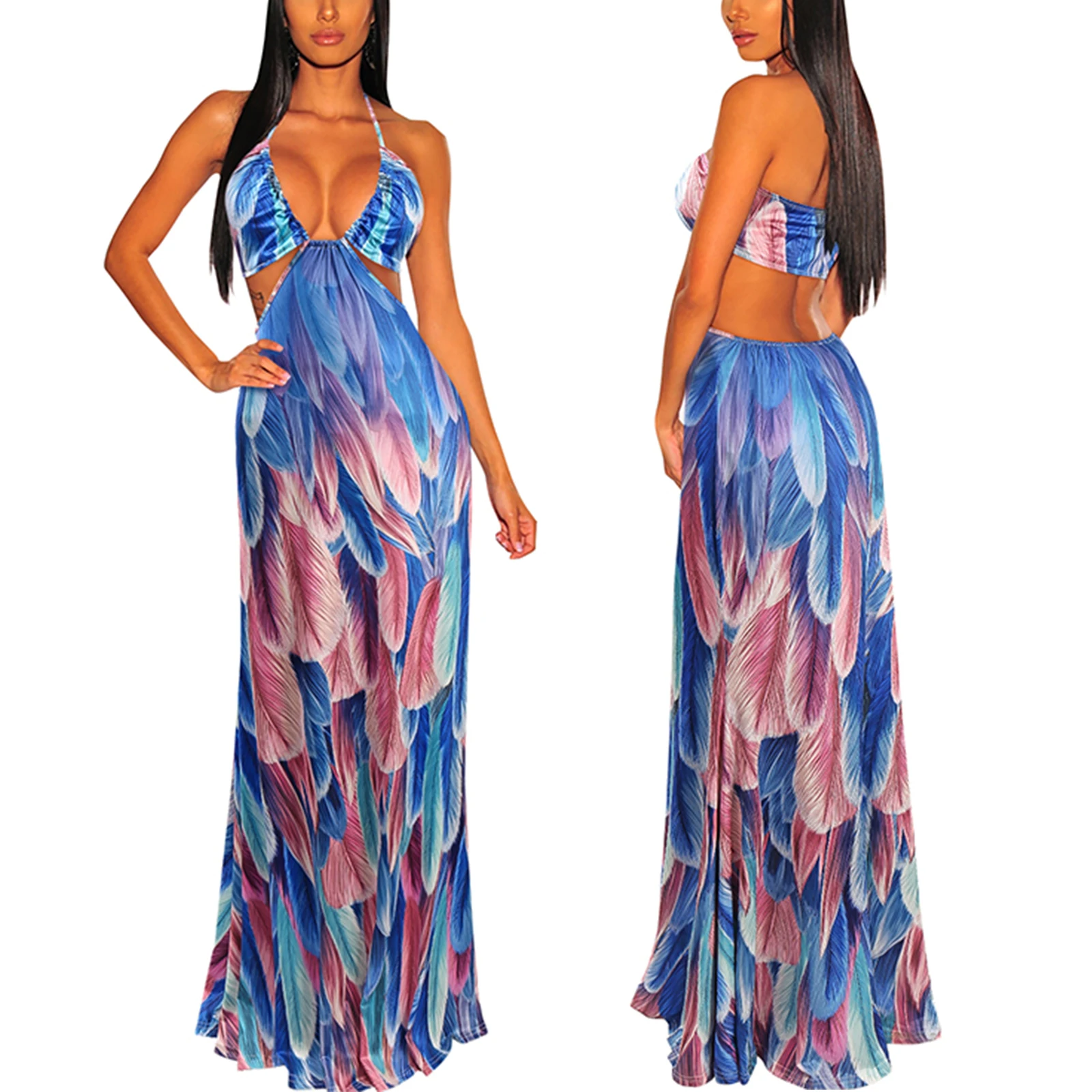 Женское длинное платье без рукавов, на тонких бретелях, с открытой спиной
Женское длинное платье без рукавов, на тонких бретелях, с открытой спиной