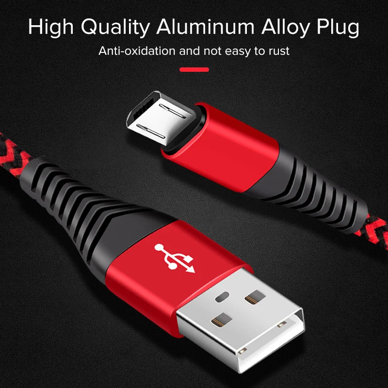 ANMONE 3A Micro USB Cable Fast Charge Data Cable Nylon Type C Cables Sync Cord For Samsung Huawei Xiaomi LG Andriod Mobile Phone
ANMONE 3A Micro USB Cable Fast Charge Data Cable Nylon Type C Cables Sync Cord For Samsung Huawei Xiaomi LG Andriod Mobile Phone