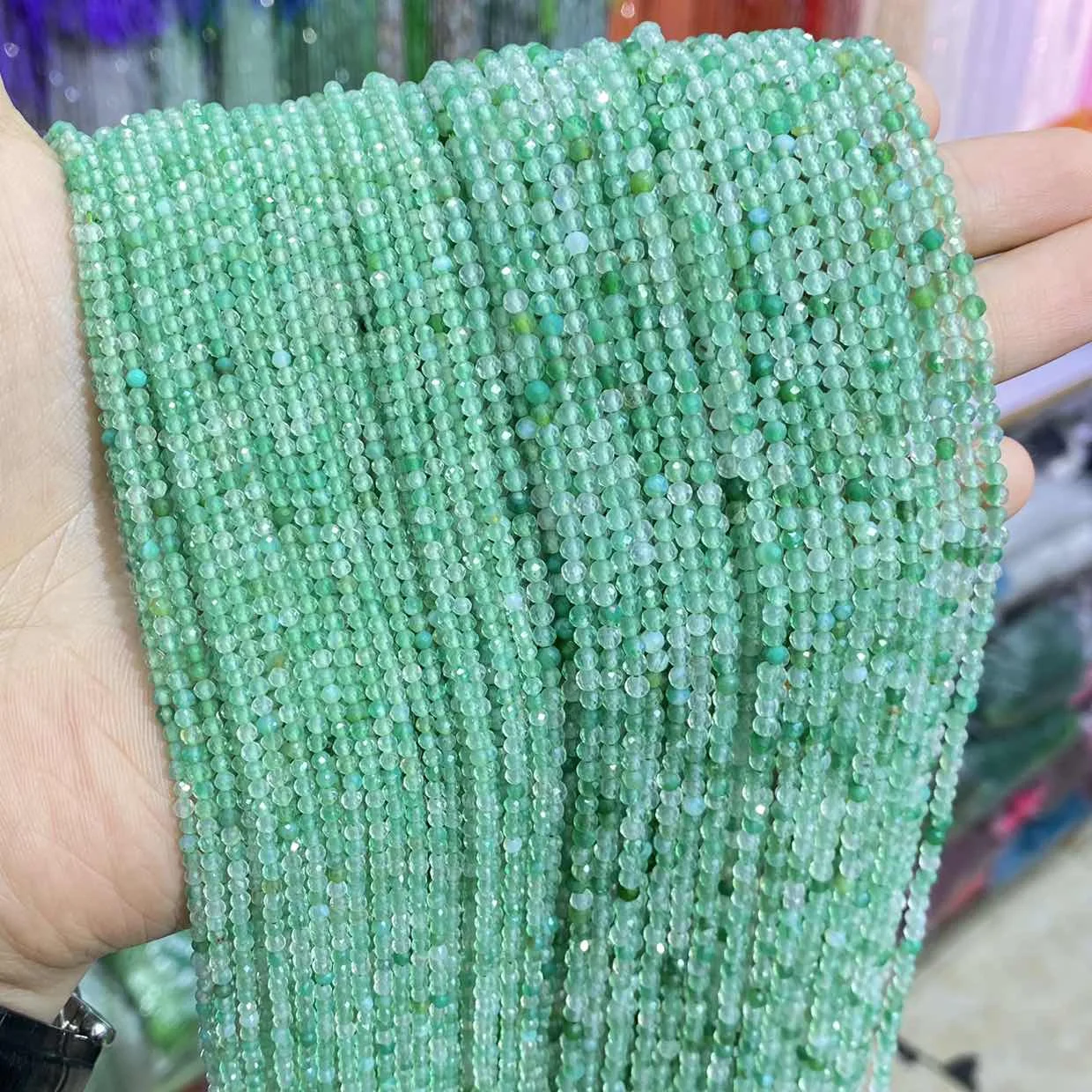 Factory Price Green Flower Agate 2mm 3mm 4mm Faceted Round 15"/Strand Natural Gemstone Beads For Jewelry Making Accessories
Factory Price Green Flower Agate 2mm 3mm 4mm Faceted Round 15"/Strand Natural Gemstone Beads For Jewelry Making Accessories