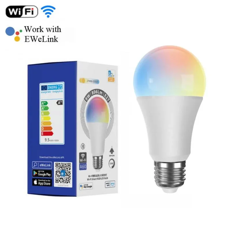 Умная Светодиодная лампа EWeLink, WIFI + Bluetooth, 220-240 В, 9 Вт, E27, RGB + CCT
Умная Светодиодная лампа EWeLink, WIFI + Bluetooth, 220-240 В, 9 Вт, E27, RGB + CCT
