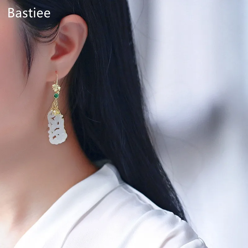 Bastiee Earrings For Women Vintage Silver 925 Jewelry Korean Earrings Jade Dangle Earrings Silver Earrings Golden Plated
Bastiee Earrings For Women Vintage Silver 925 Jewelry Korean Earrings Jade Dangle Earrings Silver Earrings Golden Plated