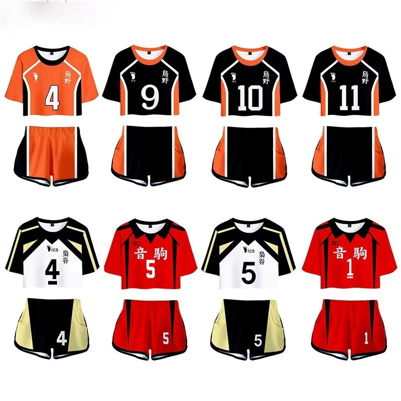 Haikyuu Cosplay Anime Woman Cosplay Costume Exposed Navel Short-Sleeved Shorts Summer Volley Ball Team Jersey Sportswear Uniform
Haikyuu Cosplay Anime Woman Cosplay Costume Exposed Navel Short-Sleeved Shorts Summer Volley Ball Team Jersey Sportswear Uniform