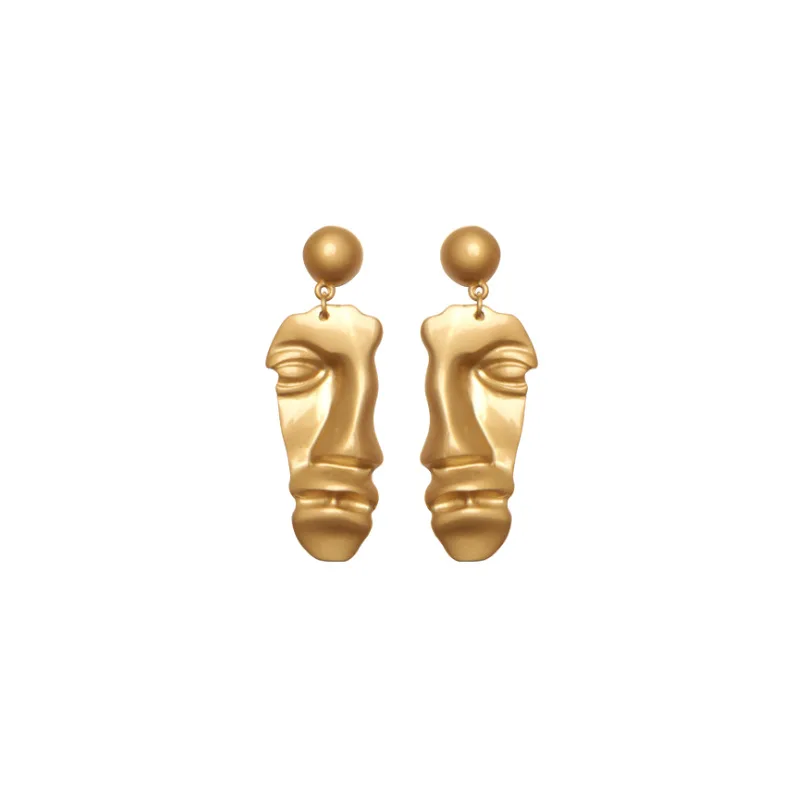 Minar Abstract Gold Color Face Drop Earrings for Women 2021 Metallic Alloy Beaded Head Portrait Statement Dangle Earrings Brinco
Minar Abstract Gold Color Face Drop Earrings for Women 2021 Metallic Alloy Beaded Head Portrait Statement Dangle Earrings Brinco
