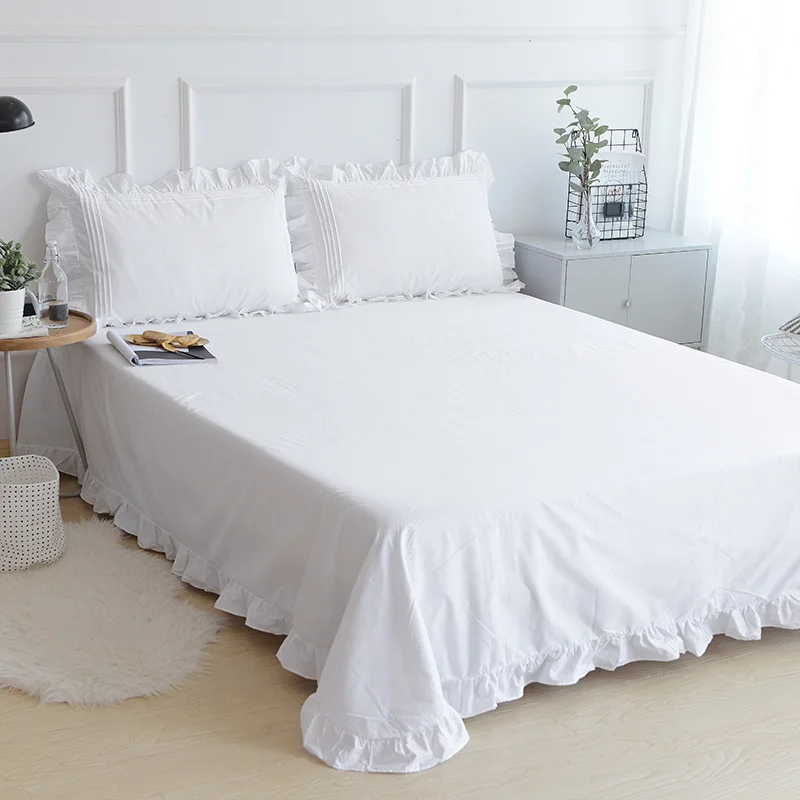 Cilected 1PC Solid White Flat Sheet Thickened 100% Cotton Bedding Sheets Lotus Leaf Flat Bed Sheet for Adults No Pillowcases
Cilected 1PC Solid White Flat Sheet Thickened 100% Cotton Bedding Sheets Lotus Leaf Flat Bed Sheet for Adults No Pillowcases