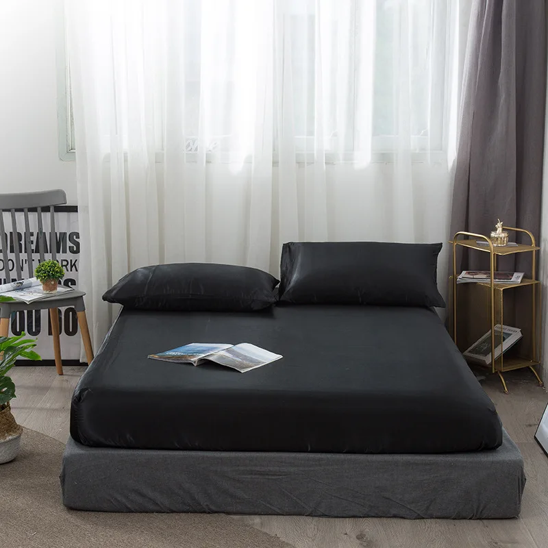 Bed Sheet Satin Silk Mattress Cover for Bed Set King Size Smooth Soft Cool Protector Sheet with Elastic Rope Mattress for Bed
Bed Sheet Satin Silk Mattress Cover for Bed Set King Size Smooth Soft Cool Protector Sheet with Elastic Rope Mattress for Bed