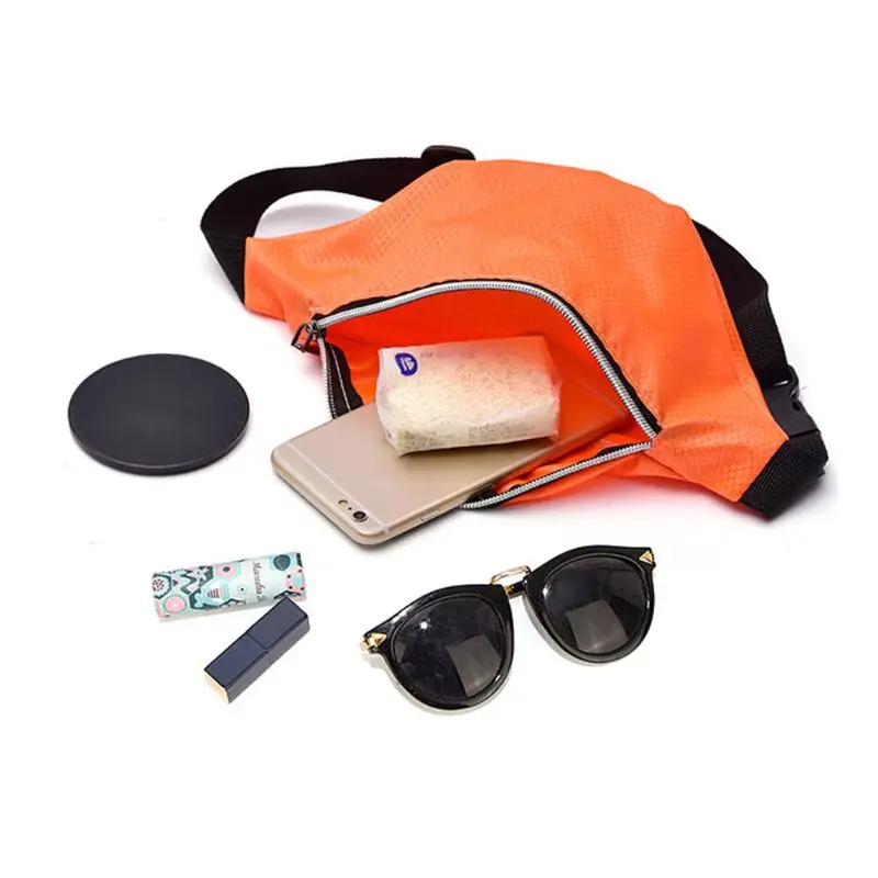 Fashion Solid Color Delicate Waist Bag Texture Mobile Phone Chest Pack Large Bag