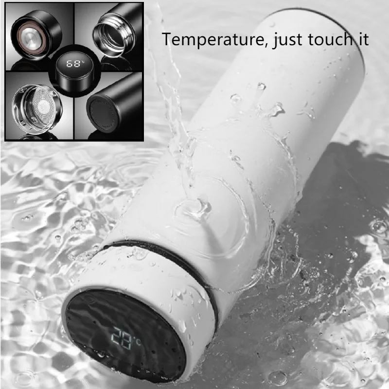 500ml Creative Smart Thermos Water Bottle Cup Temperature Display Vacuum Flask 304 Stainless Steel Thermos Mug
500ml Creative Smart Thermos Water Bottle Cup Temperature Display Vacuum Flask 304 Stainless Steel Thermos Mug