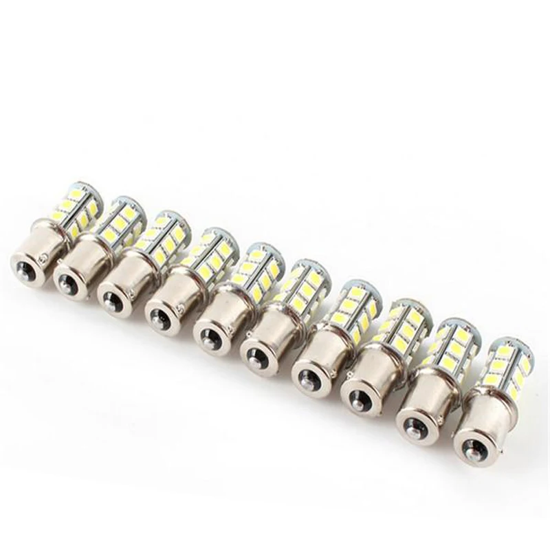 

10PCS x Pure White 1156 1141 1073 BA15S 18 LED 5050 SMD Turn Signal Brake Parking Day Running Light Bulb 12V DC 6000K