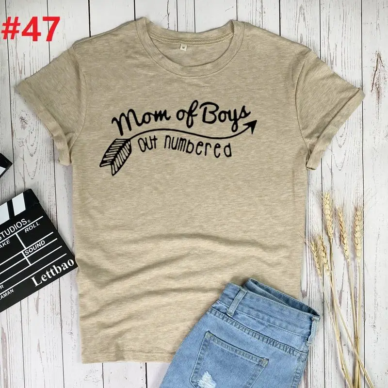 Mom of Boys Out Numbered Women T Shirt Fashion Funny Tee Shirts Couple Tshirts for Women Clothing
Mom of Boys Out Numbered Women T Shirt Fashion Funny Tee Shirts Couple Tshirts for Women Clothing