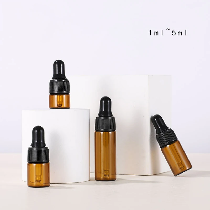 Wholesale 1ml 2ml 3ml 5ml Amber Small Glass Bottle Perfume Essential Oil Bottles With Pipette For Cosmetic Packing
Wholesale 1ml 2ml 3ml 5ml Amber Small Glass Bottle Perfume Essential Oil Bottles With Pipette For Cosmetic Packing