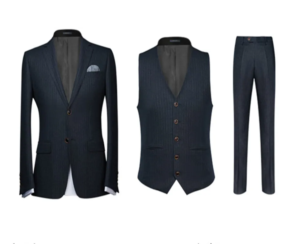 New Arrival Navy Blue Tweed Striped Notch Lapel Single Breasted Thick Men Suits Formal Business Custom Made Daily Casual Wear
New Arrival Navy Blue Tweed Striped Notch Lapel Single Breasted Thick Men Suits Formal Business Custom Made Daily Casual Wear