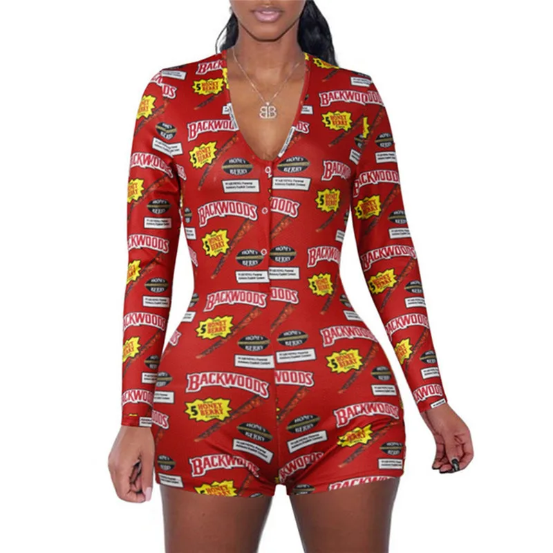 Sexy Womens Jumpsuit Fashion Floral Print Long Sleeve Deep V Neck Bodycon Jumpsuit Bodysuit Romper Short Pants Sleepwear Leotard
Sexy Womens Jumpsuit Fashion Floral Print Long Sleeve Deep V Neck Bodycon Jumpsuit Bodysuit Romper Short Pants Sleepwear Leotard