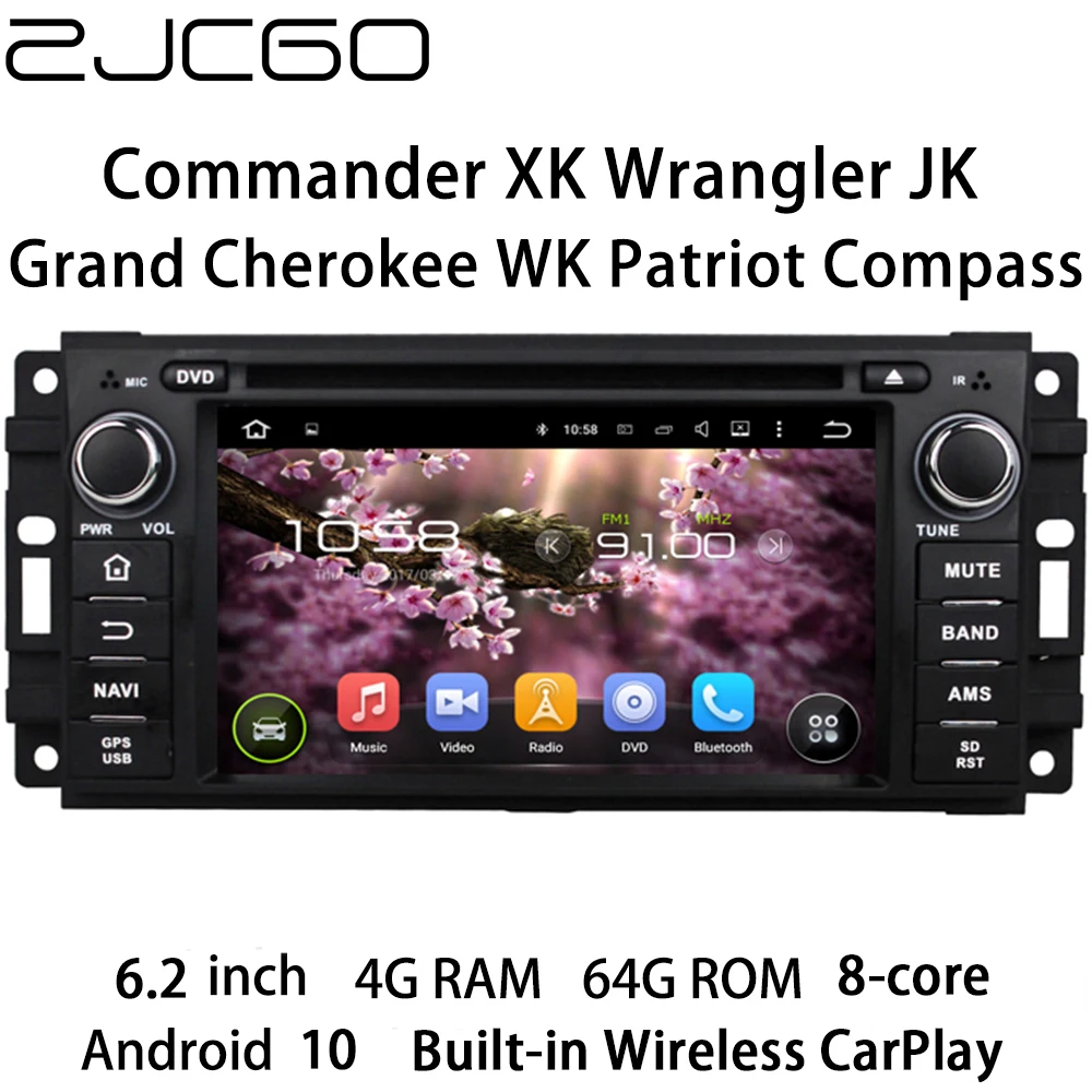 

Автомобильный мультимедийный плеер стерео GPS DVD Радио Навигация Android экран для Jeep Commander Wrangler Grand Cherokee Patriot Compass