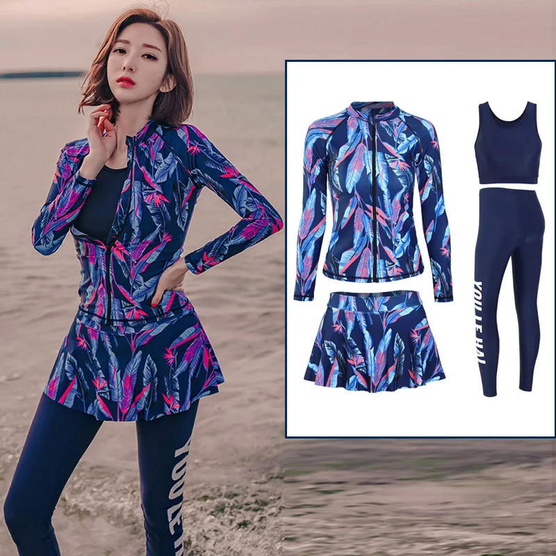 Women's 4pcs Sun Protection Long Sleeve Rashguards Swim Shirt Leggings with Bikini Set Fitness Yoga Run Athletic Tracksuits
Women's 4pcs Sun Protection Long Sleeve Rashguards Swim Shirt Leggings with Bikini Set Fitness Yoga Run Athletic Tracksuits