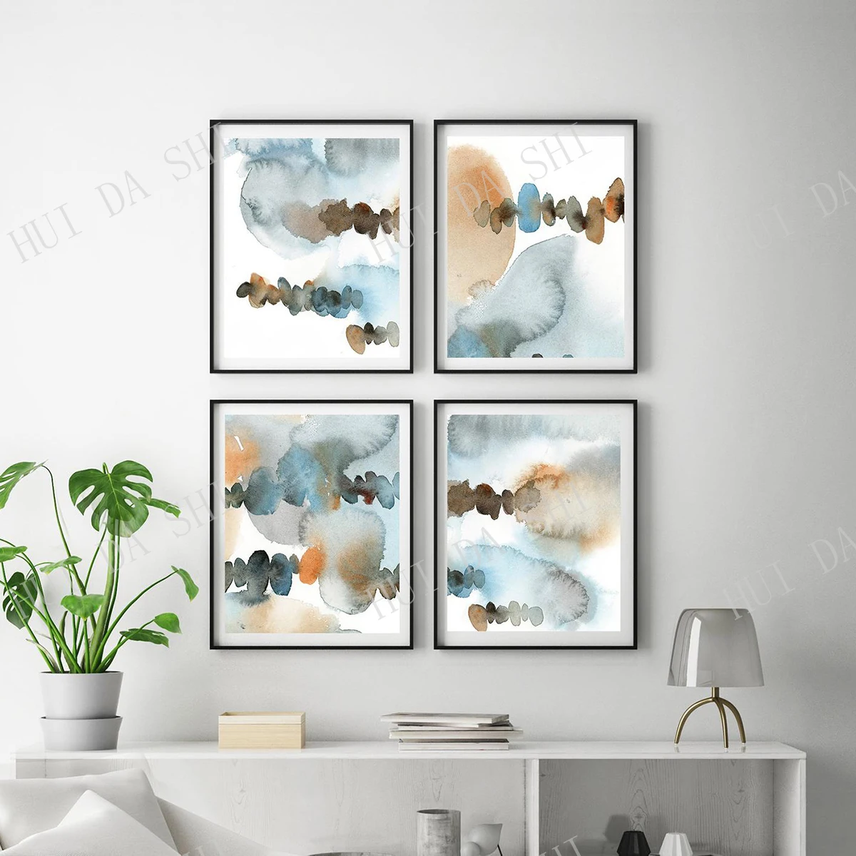 Abstract Painting 4 Art Prints in Blue and Brown, Abstract Organic Pebbles Shapes Watercolor Prints, Set of 4 Fine Art prints
Abstract Painting 4 Art Prints in Blue and Brown, Abstract Organic Pebbles Shapes Watercolor Prints, Set of 4 Fine Art prints