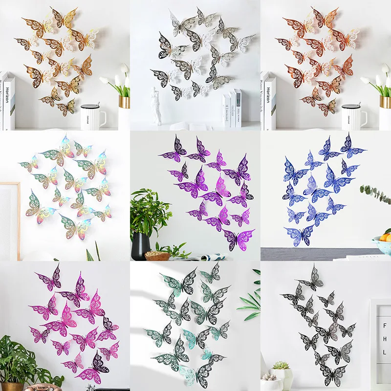 48Pcs 3D Hollow Butterfly Wall Stickers Christmas Party Decoration Butterfly Stickers for Kids Room Wall Decal Home Decoration
48Pcs 3D Hollow Butterfly Wall Stickers Christmas Party Decoration Butterfly Stickers for Kids Room Wall Decal Home Decoration