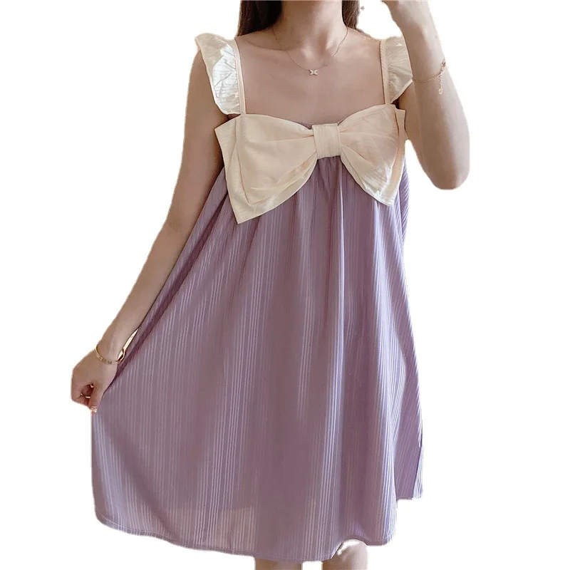 Women's pajamas summer ice silk suspender nightdress Fairy Princess wind skin fashion can wear casual pajamas at home
Women's pajamas summer ice silk suspender nightdress Fairy Princess wind skin fashion can wear casual pajamas at home