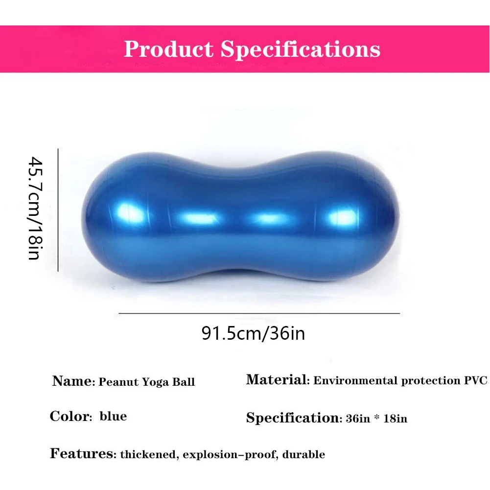 Therapy Ball Peanut Capsule Yoga Ball For Balance Exercise Fitness Massage Pain Relief Coordinate Development With Inflator 
Therapy Ball Peanut Capsule Yoga Ball For Balance Exercise Fitness Massage Pain Relief Coordinate Development With Inflator