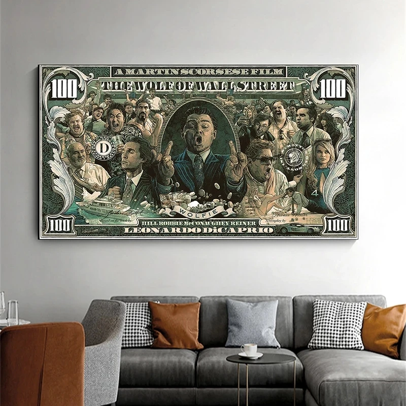 Graffiti Street Money Art 100 Dollar Canvas Painting Posters and Prints Wolf of Wall Street Pop Art for Living Room Decor Wall
Graffiti Street Money Art 100 Dollar Canvas Painting Posters and Prints Wolf of Wall Street Pop Art for Living Room Decor Wall